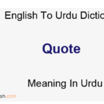 Understand Quotes Meaning in Urdu