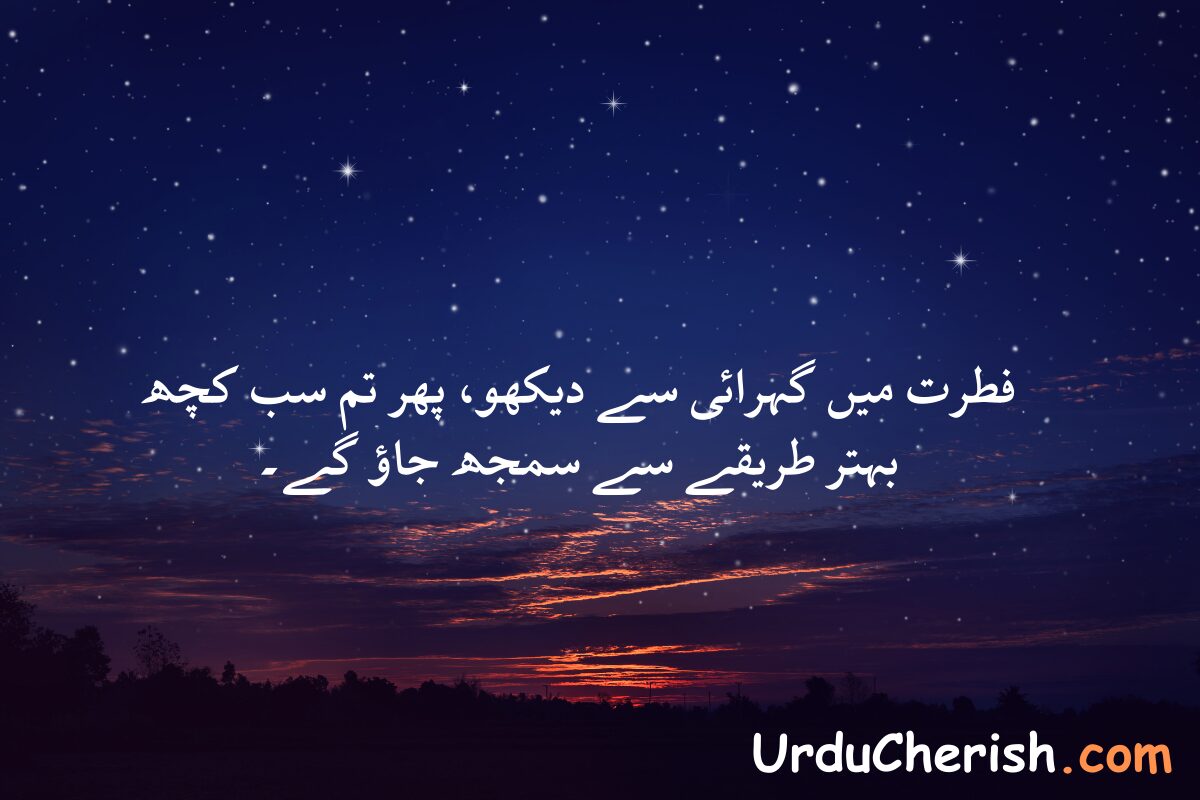 Top 3 Deep Nature Quotes in Urdu